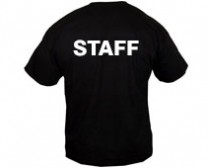 Tričko s nápisom STAFF