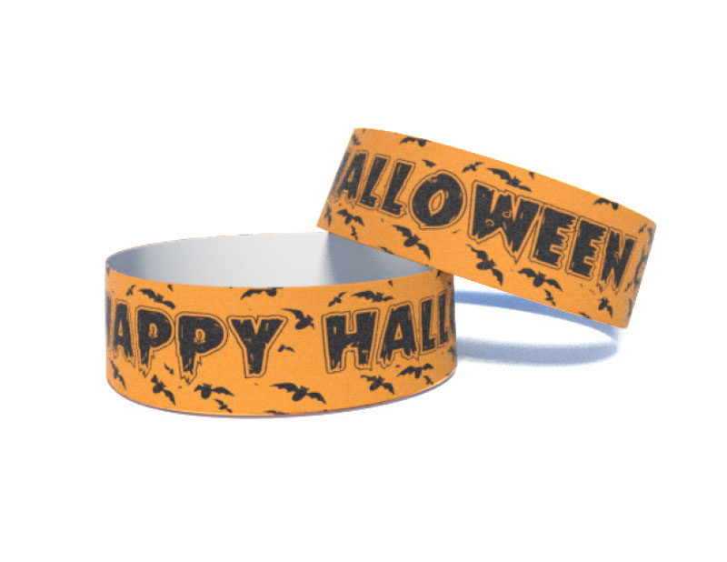 halloween, mintás karszalag, tyvek